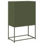 Aparador de acero verde oliva 68x39x107 cm de , Aparadores - Ref: Foro24-853348, Precio: 101,82 €, Descuento: %