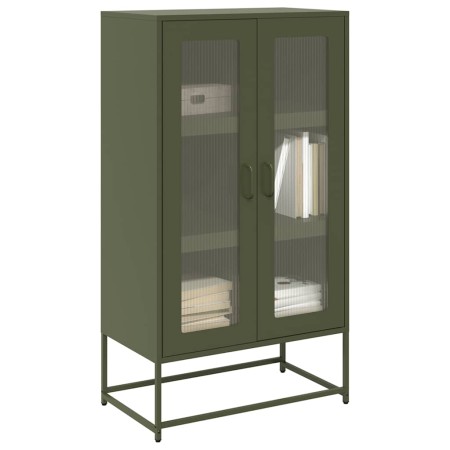 Aparador de acero verde oliva 68x39x123 cm de , Aparadores - Ref: Foro24-853360, Precio: 182,92 €, Descuento: %