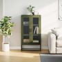 Aparador de acero verde oliva 68x39x123 cm de , Aparadores - Ref: Foro24-853360, Precio: 182,92 €, Descuento: %