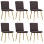 Sillas de comedor 6 unidades tela marrón oscuro by , dining chairs - Ref: Foro24-3315571, Price: 295,83 €, Discount: %