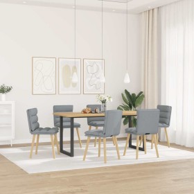 Sillas de comedor 6 unidades de tela gris claro by , dining chairs - Ref: Foro24-3315663, Price: 321,87 €, Discount: %