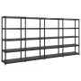 Storage shelves 5 levels black plastic 340x40x185cm by vidaXL, Industrial shelving - Ref: Foro24-3059861, Price: 263,02 €, Di...