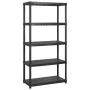 Storage shelves 5 levels black plastic 340x40x185cm by vidaXL, Industrial shelving - Ref: Foro24-3059861, Price: 263,02 €, Di...