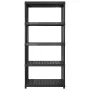 Storage shelves 5 levels black plastic 340x40x185cm by vidaXL, Industrial shelving - Ref: Foro24-3059861, Price: 263,02 €, Di...