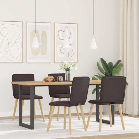 Sillas de comedor 4 unidades tela marrón oscuro von , Essstühle - Ref: Foro24-3315324, Preis: 200,59 €, Rabatt: %
