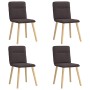 Sillas de comedor 4 unidades tela marrón oscuro by , dining chairs - Ref: Foro24-3315324, Price: 203,05 €, Discount: %