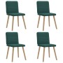 Sillas de comedor 4 unidades tela verde oscuro de , Sillas de comedor - Ref: Foro24-3315249, Precio: 200,76 €, Descuento: %
