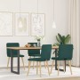 Sillas de comedor 4 unidades tela verde oscuro de , Sillas de comedor - Ref: Foro24-3315249, Precio: 200,76 €, Descuento: %