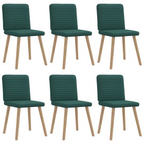 Sillas de comedor 6 unidades tela verde oscuro von , Essstühle - Ref: Foro24-3315519, Preis: 296,49 €, Rabatt: %