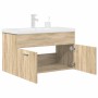 Mueble de baño con lavabo incorporado y grifo roble Sonoma de , Muebles de baño - Ref: Foro24-3325015, Precio: 229,42 €