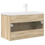 Mueble de baño con lavabo incorporado y grifo roble Sonoma by , Bathroom furniture - Ref: Foro24-3325015, Price: 229,54 €, Di...