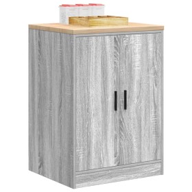 Armario de garaje de madera maciza pino gris Sonoma 60x51x85 cm by , Armarios industriales - Ref: Foro24-860576, Price: 91,32...