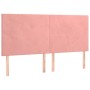 Cama box spring con colchón terciopelo rosa 180x200 cm