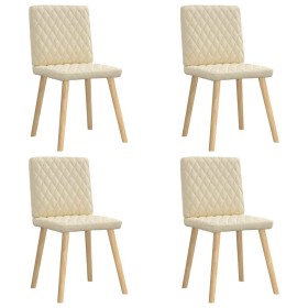 Sillas de comedor 4 unidades tela color crema von , Essstühle - Ref: Foro24-3315228, Preis: 199,30 €, Rabatt: %