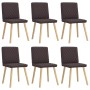 Sillas de comedor 6 unidades tela marrón oscuro von , Essstühle - Ref: Foro24-3315495, Preis: 297,73 €, Rabatt: %