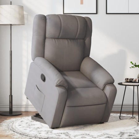 Sillón reclinable elevable tela gris taupe by , Armchairs - Ref: Foro24-3205210, Price: 299,20 €, Discount: %
