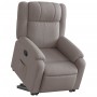 Sillón reclinable elevable tela gris taupe by , Armchairs - Ref: Foro24-3205210, Price: 299,20 €, Discount: %