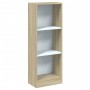 Estantería de 3 niveles madera blanco roble Sonoma 40x24x109 cm by , Bookcases and shelves - Ref: Foro24-800833, Price: 50,24...