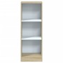 Estantería de 3 niveles madera blanco roble Sonoma 40x24x109 cm by , Bookcases and shelves - Ref: Foro24-800833, Price: 50,24...