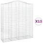 Cestas de gaviones 13 uds forma de arco hierro 200x50x220/240cm von , Töpfe und Pflanzgefäße - Ref: Foro24-3145777, Preis: 1,...