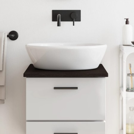 Encimera baño madera maciza tratada marrón oscuro 40x60x2 cm von , Arbeitsplatten - Ref: Foro24-3156194, Preis: 42,70 €, Raba...