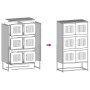 Aparador de acero blanco 68x39x123 cm by , Sideboards - Ref: Foro24-853355, Price: 138,10 €, Discount: %