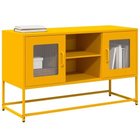 Mueble para TV de acero amarillo mostaza 100,5x39x60,5 cm de , Muebles TV - Ref: Foro24-853383, Precio: 93,10 €, Descuento: %
