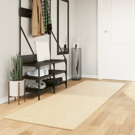 Alfombra de pelo corto suave lavable HUARTE crema 80x250 cm de , Alfombras - Ref: Foro24-375035, Precio: 49,31 €, Descuento: %