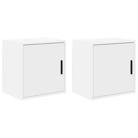 Armarios de pared 2 uds para garaje madera de ingeniería blanco by , Armarios industriales - Ref: Foro24-860626, Price: 51,36...