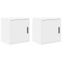 Armarios de pared 2 uds para garaje madera de ingeniería blanco by , Armarios industriales - Ref: Foro24-860626, Price: 51,36...
