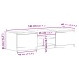 Mueble de TV madera de ingeniería roble artisan 140x40x36 cm von , TV-Möbel - Ref: Foro24-861139, Preis: 100,83 €, Rabatt: %