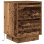 Mesilla de noche con luces LED madera vieja 38x34x50 cm de , Mesitas de noche - Ref: Foro24-861297, Precio: 54,41 €, Descuent...