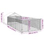 Caseta perros exterior con corral 7x2x1,5 m acero galvanizado von , Hundehütten - Ref: Foro24-3329237, Preis: 249,54 €, Rabat...