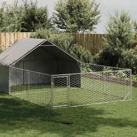 Caseta perros exterior con corral 6x3x1,9 m acero galvanizado von , Hundehütten - Ref: Foro24-3329242, Preis: 265,78 €, Rabat...