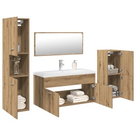 Juego de muebles baño 5 piezas madera ingeniería roble artisan de , Muebles de baño - Ref: Foro24-3328914, Precio: 438,89 €, ...