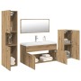 Juego de muebles baño 5 piezas madera ingeniería roble artisan by , Bathroom furniture - Ref: Foro24-3328914, Price: 460,15 €...