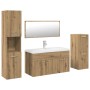 Juego de muebles baño 5 piezas madera ingeniería roble artisan by , Bathroom furniture - Ref: Foro24-3328914, Price: 460,15 €...