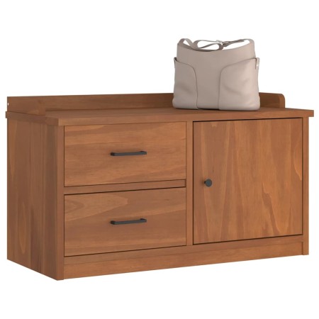 Banco de recibidor SANDNES madera maciza de pino 87x40x50 cm de , Bancos para recibidores y almacenamiento - Ref: Foro24-4010...
