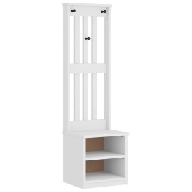Perchero de entrada SANDENS madera pino blanco 45x40x159,5 cm de , Bancos para recibidores y almacenamiento - Ref: Foro24-401...