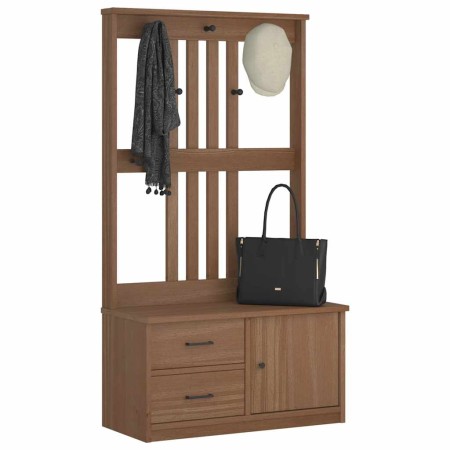 Perchero de entrada SANDENS madera maciza de pino 87x40x159,5cm von , Bänke für Hallen und Lager - Ref: Foro24-4010494, Preis...