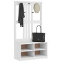 Perchero de entrada SANDENS madera pino blanco 87x40x159,5 cm von , Bänke für Hallen und Lager - Ref: Foro24-4010489, Preis: ...