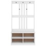 Perchero de entrada SANDENS madera pino blanco 87x40x159,5 cm von , Bänke für Hallen und Lager - Ref: Foro24-4010489, Preis: ...