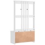 Perchero de entrada SANDENS madera pino blanco 87x40x159,5 cm von , Bänke für Hallen und Lager - Ref: Foro24-4010489, Preis: ...