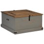 Baúl de almacenamiento HALDEN gris 91x91x47 cm madera maciza de , Baúles de almacenamiento - Ref: Foro24-4018407, Precio: 238...