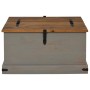 Baúl de almacenamiento HALDEN gris 91x91x47 cm madera maciza von , Aufbewahrungskisten - Ref: Foro24-4018407, Preis: 235,25 €...