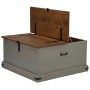 Baúl de almacenamiento HALDEN gris 91x91x47 cm madera maciza de , Baúles de almacenamiento - Ref: Foro24-4018407, Precio: 238...