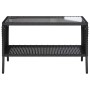 Sofá jardín de 2 plazas con cojín y mesa ratán sintético negro by , Outdoor sofas - Ref: Foro24-4103845, Price: 225,57 €, Dis...