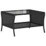 Sofá jardín de 2 plazas con cojín y mesa ratán sintético negro by , Outdoor sofas - Ref: Foro24-4103845, Price: 225,57 €, Dis...