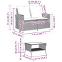 Sofá jardín de 2 plazas con cojín y mesa ratán sintético negro by , Outdoor sofas - Ref: Foro24-4103845, Price: 225,57 €, Dis...