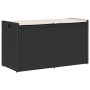 Banco de almacenaje con cojín ratán sintético negro 100 cm by , garden benches - Ref: Foro24-4104060, Price: 149,87 €, Discou...